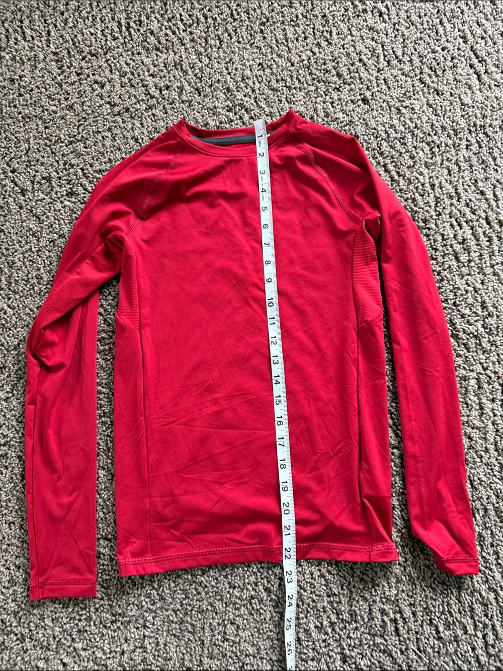 DSG-Red Long-Sleeve Athletic Top